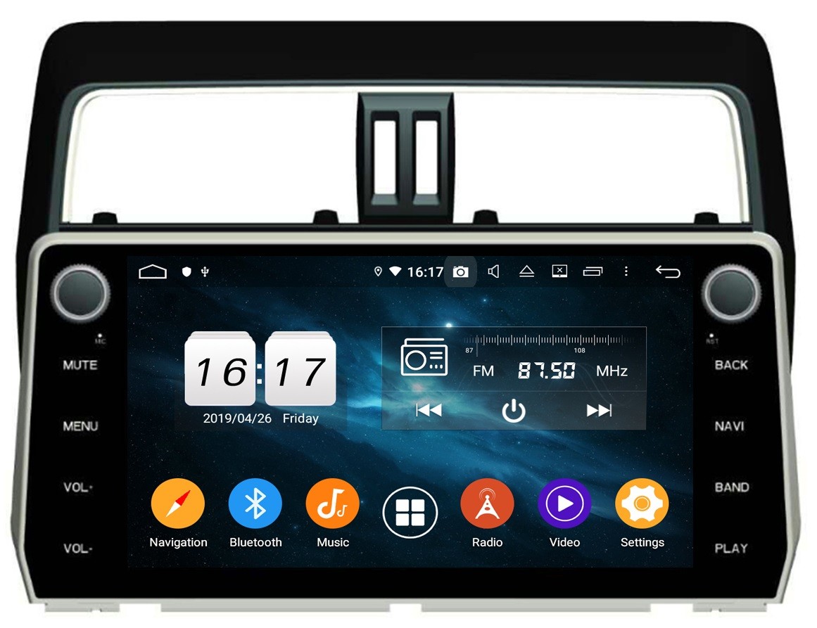 Штатная магнитола для Toyota Land Cruiser Prado 150 2017+ - Carmedia KD-1007-P на Android 10.0, до 8-ЯДЕР, до 4ГБ-64ГБ и встроенным DSP Штатная магнитола для Toyota Land Cruiser Prado 150 2017+ - Carmedia KD-1007-P на Android 10.0, до 8-ЯДЕР, до 4ГБ-64ГБ и встроенным DSP