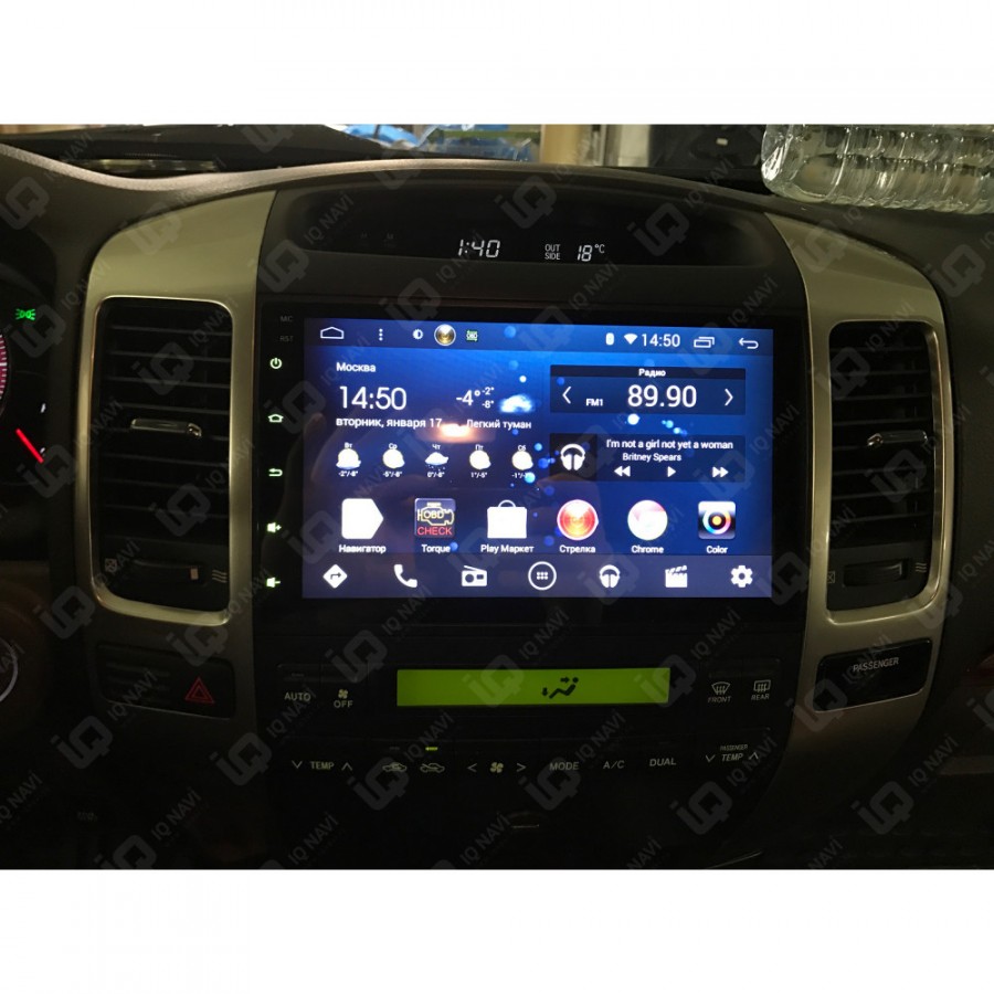Штатная магнитола для Toyota Land Cruiser Prado 120 2002-2009 - IQ NAVI TS9-2910 на Android 8.1, 8-ЯДЕР, 4ГБ-64ГБ, встроенным 4G модемом и DSP Штатная магнитола для Toyota Land Cruiser Prado 120 2002-2009 - IQ NAVI TS9-2910 на Android 8.1, 8-ЯДЕР, 4ГБ-64ГБ, встроенным 4G модемом и DSP