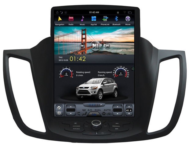 Штатная магнитола для Ford Kuga II 2013+ - Carmedia ZF-1002-DSP ('Тесла-Стиль') на Android 9.0, 6-ТУРБО ядер, 4ГБ-32ГБ и встроенным DSP Штатная магнитола для Ford Kuga II 2013+ - Carmedia ZF-1002-DSP ('Тесла-Стиль') на Android 9.0, 6-ТУРБО ядер, 4ГБ-32ГБ и встроенным DSP