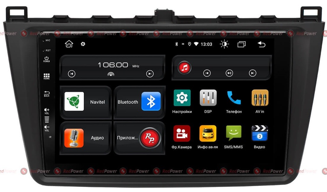 Штатная магнитола для Mazda 6 2007-2012 (GH) - Redpower 61002 на Android 10, 8-ЯДЕР, 4ГБ-64ГБ, встроенным 4G модемом и DSP Штатная магнитола для Mazda 6 2007-2012 (GH) - Redpower 61002 на Android 10, 8-ЯДЕР, 4ГБ-64ГБ, встроенным 4G модемом и DSP