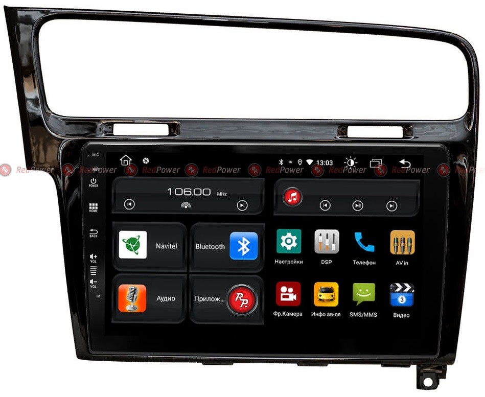 Штатная магнитола для Volkswagen GOLF 7 2013-2017 (черный/серый) - Redpower 61006B/G на Android 10, 8-ЯДЕР, 4ГБ-64ГБ, встроенным 4G модемом и DSP Штатная магнитола для Volkswagen GOLF 7 2013-2017 (черный/серый) - Redpower 61006B/G на Android 10, 8-ЯДЕР, 4ГБ-64ГБ, встроенным 4G модемом и DSP