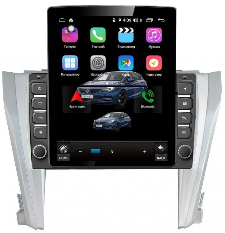 Штатная магнитола для Toyota Camry V55 2014-2018 - FarCar RT466R ('Тесла-стиль') на Android 9.0, 8-ЯДЕР, 4ГБ-64ГБ, встроенным 4G модемом и DSP Штатная магнитола для Toyota Camry V55 2014-2018 - FarCar RT466R ('Тесла-стиль') на Android 9.0, 8-ЯДЕР, 4ГБ-64ГБ, встроенным 4G модемом и DSP