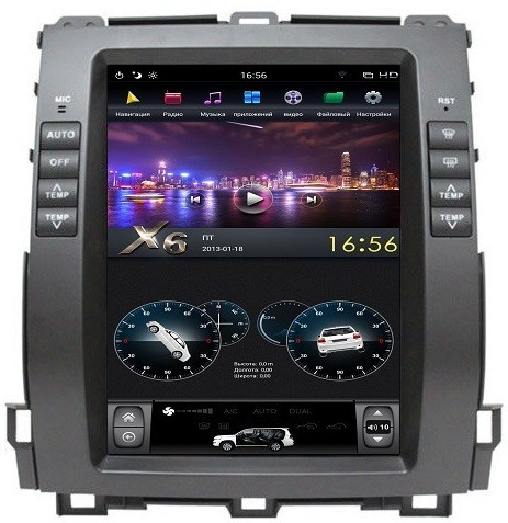 Штатная магнитола для Toyota Land Cruiser Prado 120, Lexus GX470 2002-2009 - FarCar ZF456-2 DSP ('Тесла-стиль') на Android 9.0, 6-ТУРБО ядер, 4ГБ-32ГБ и встроенным DSP Штатная магнитола для Toyota Land Cruiser Prado 120, Lexus GX470 2002-2009 - FarCar ZF456-2 DSP ('Тесла-стиль') на Android 9.0, 6-ТУРБО ядер, 4ГБ-32ГБ и встроенным DSP
